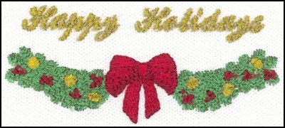 Holday Garland - Holday Embroidery Designs